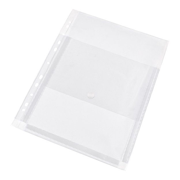 Praplėčiamos įmautės su atvartu PANTA PLAST, PVC, A4, (pak. -10 vnt.), skaidrios