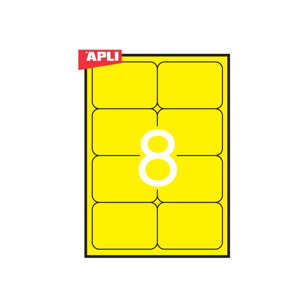 Lipnios etiketės APLI, 99,1 x 67,7 mm, A4, 8 lipdukai lape, 20 lapų 2