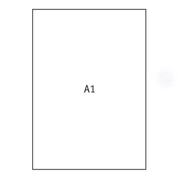 Popierius braižybai , A1, 64 x 90 cm, 170 g/m2, 20 vnt.