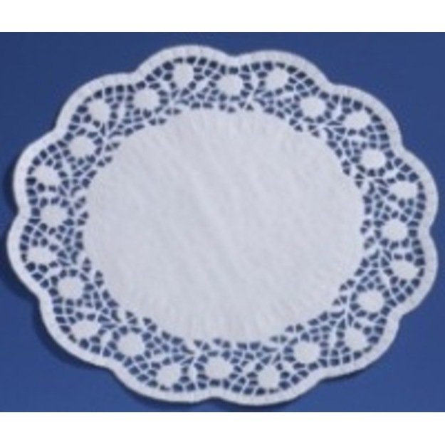 Padėkliukai, popieriniai, karpyti,  balti, D 30 cm, 100 vnt.