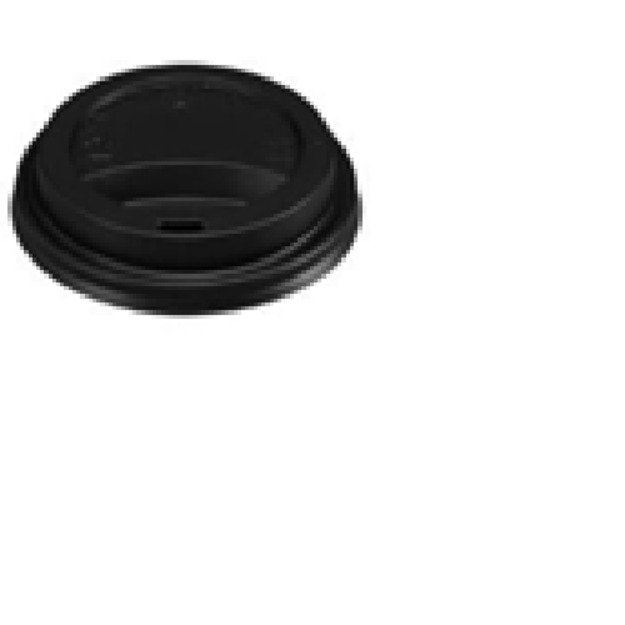 Dangtelis popieriniam puodeliui, PS, juodas, D 80mm, 100 vnt.