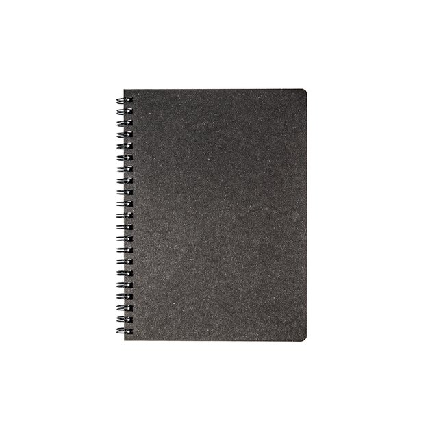 Kalendorius - užrašinė TIMER, su spirale, be datų, 140 x 184 mm, 224 lapai, langeliais, kartoniniu viršeliu, juoda sp.
