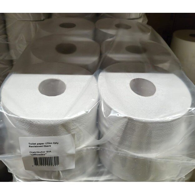 Tualetinis popierius GRUINE, su regeneruotų pluoštų perforacija, 2 sluoksniai, 170m, 80073