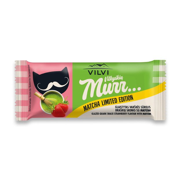 Glaistytas var&scaron;kės sūrelis MURR, bra&scaron;kių ir matcha skonio, 30% rieb. 40 g