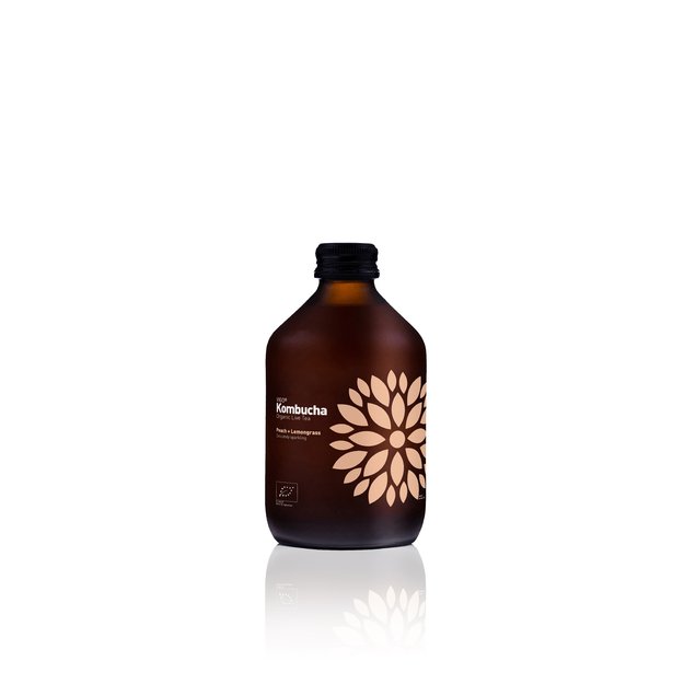 Ekologi&scaron;kas gaivusis arbatos gėrimas VIGO Kombucha, persikas+citrinžolė, 330 ml, LT-EKO-001 D