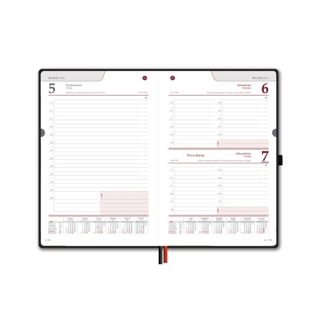 Kalendorius FASHION SPECIAL EDITION, 2026, PU, A5, tamsiai mėlyna sp. LT 3