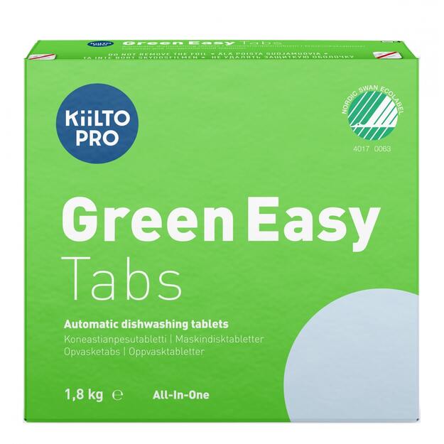 Tabletės indaplovėms KIILTO GREEN EASY, 2 kg (100 vnt.)