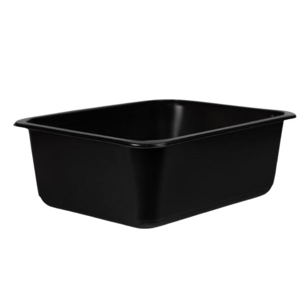 Vienkartiniai indeliai,  užlydomi, juoda, PP,  227 x 178 x 80 mm, 320 vnt