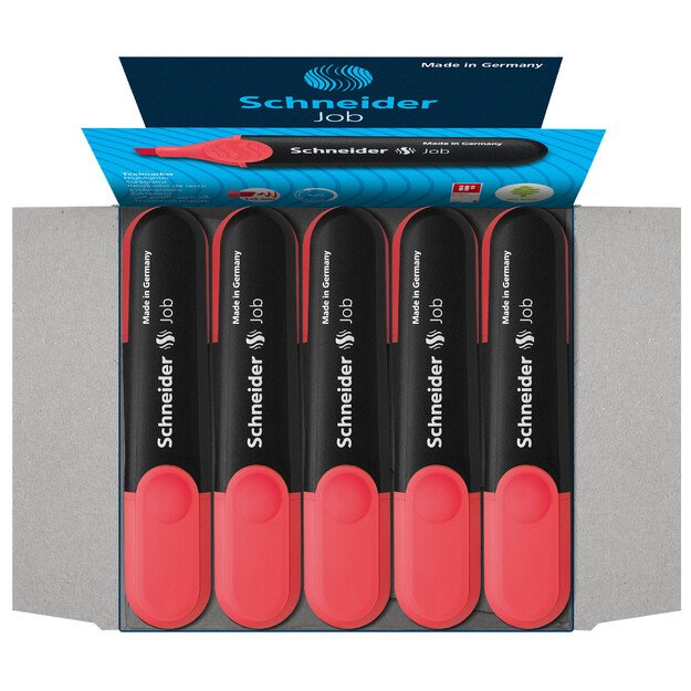 Teksto žymeklis SCHNEIDER JOB 1-5 mm, raudona sp. 5