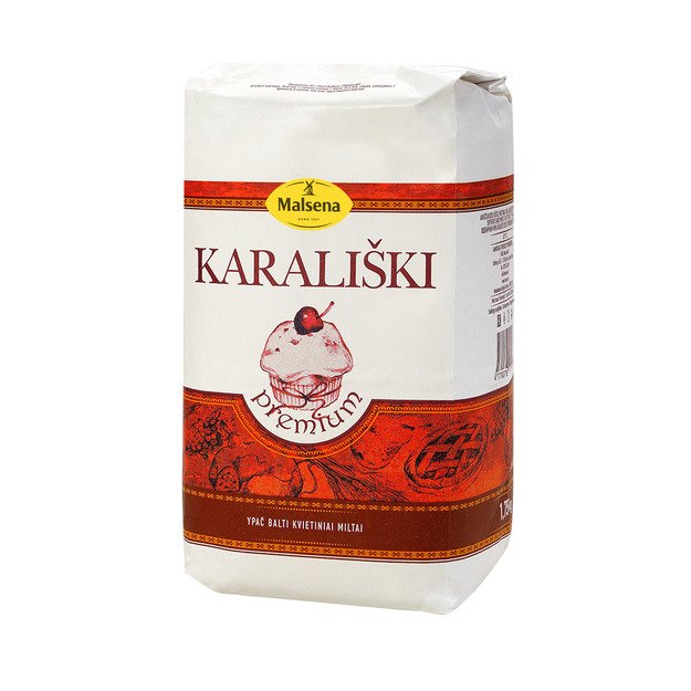 Kvietiniai miltai MALSENA, KARALIŠKI, 405D, 1,75 kg