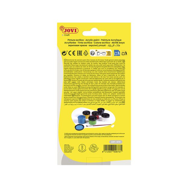 Dekoraciniai dažai sustingusioms figūrėlėms JOVI, 6sp. 1