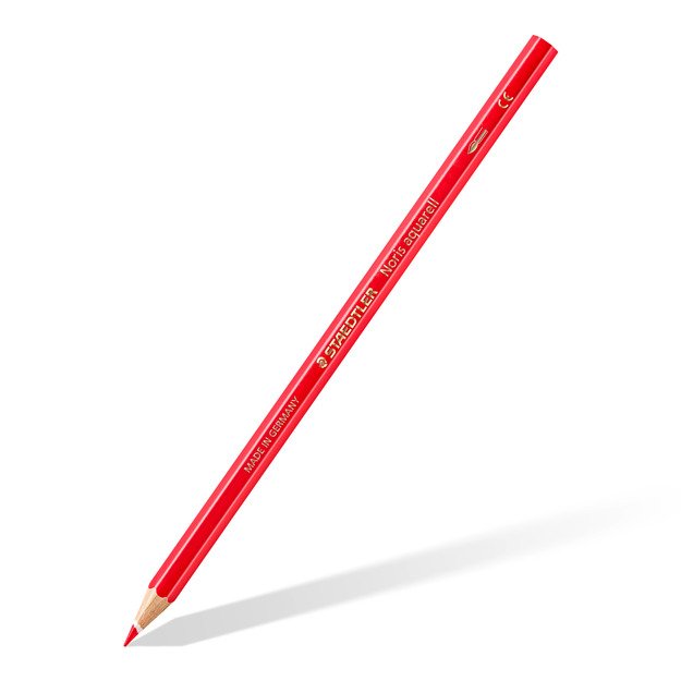 Spalvoti pie&scaron;tukai STAEDTLER NORIS, &scaron;e&scaron;iabriauniai, akvareliniai, 12 vnt. + teptukas 1