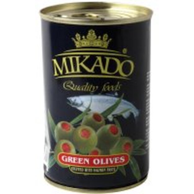 Alyvuogės MIKADO, su lašišų įdaru, M dydis, 300/120 g