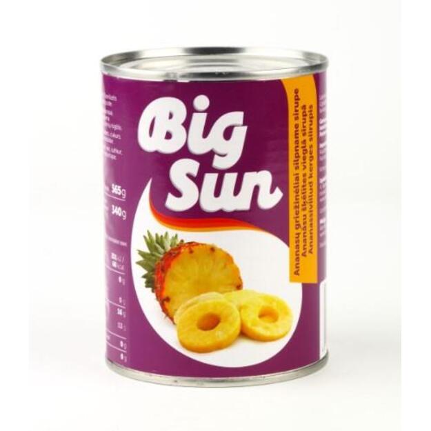 Ananasų griežinėliai BIG SUN, 565 g / 340 g