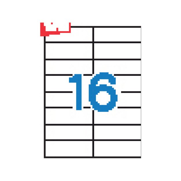 Lipnios etiketės APLI, 105 x 37 mm, A4, 16 lipdukai lape, 100 lapų, balta 1