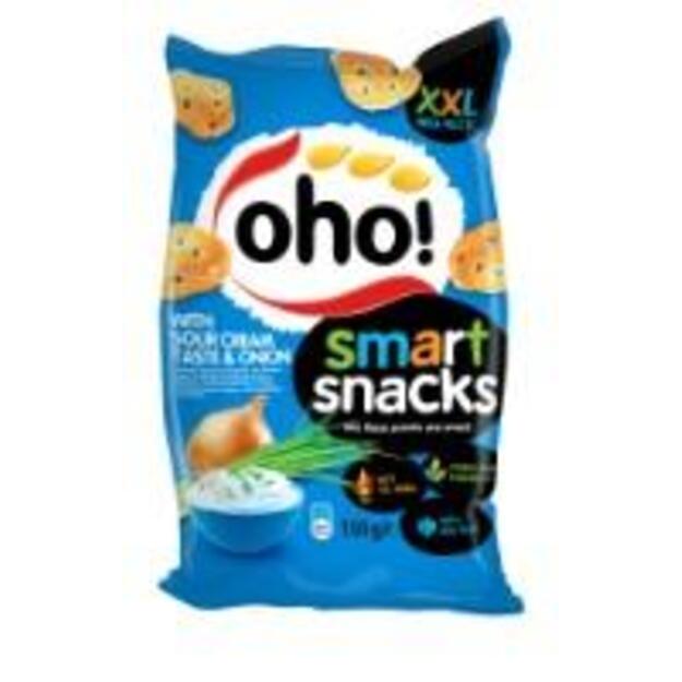 Traškučiai OHO XXL su grietine ir svogūnais, 150 g 1