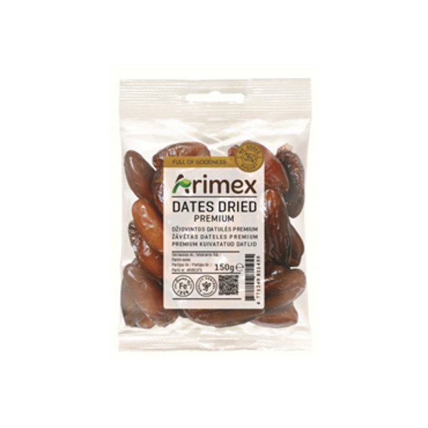 Džiovintos datulės ARIMEX Premium, be pridėtinio cukraus, 150 g