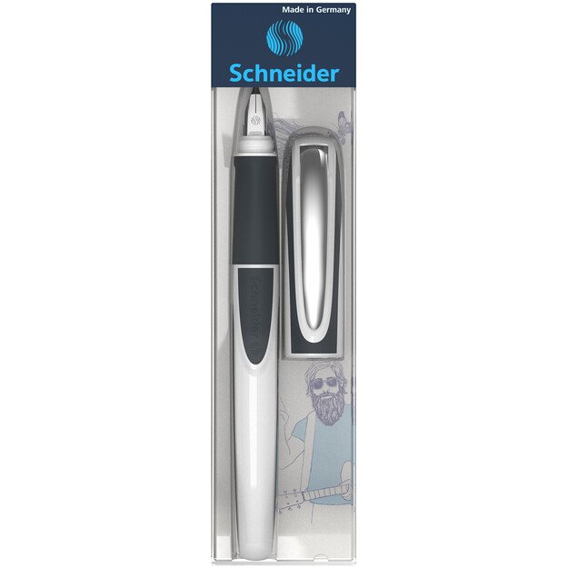 Plunksnakotis SCHNEIDER RAY M, dešiniarankiams, baltos/tamsiai pilkos sp. korpusas 2