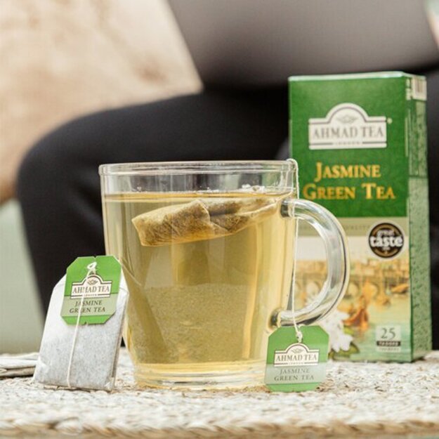 Ahmad Tea Žalioji jazminų arbata, mai&scaron;eliuose, 25 vnt. 2