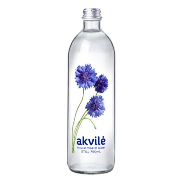 Natūralus mineralinis vanduo AKVILĖ, negazuotas, stiklinėje taroje, 0,75 l 1