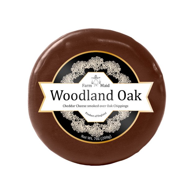 Čederio sūris FARM MAID, rūkytas ąžuolo drožlėmis, 200 g