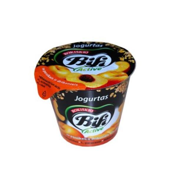 Jogurtas BIFI ACTIVE, su persikais, 2%, 200 g