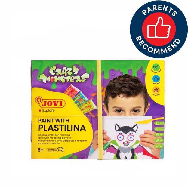 Spalvinimo plastilinu rinkinys JOVI CRAZY MONSTER, su priedais 1