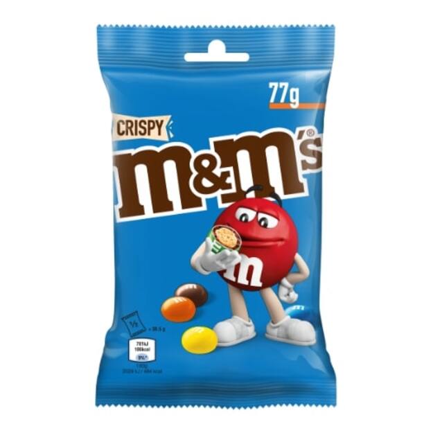 Dražė M&M s Crispy, su traškiu įdaru, 77g
