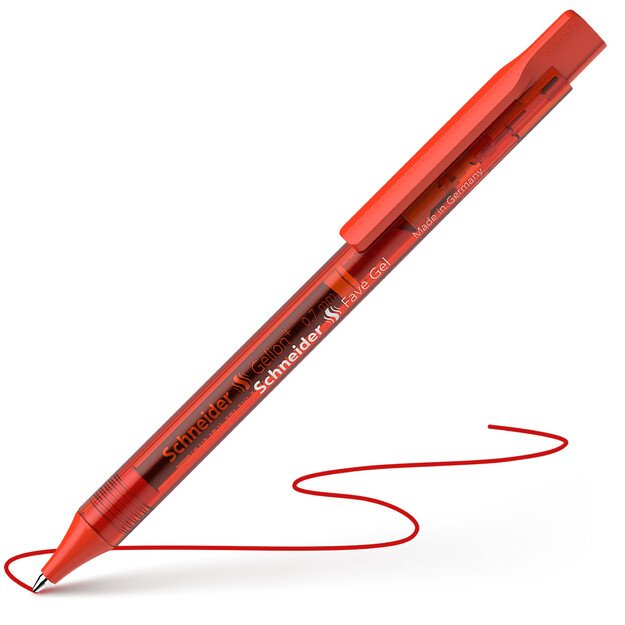 Automatinis tušinukas SCHNEIDER Fave Gel, 0,7mm, raudonos sp. 1