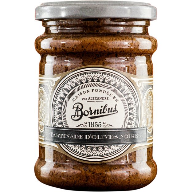 Juodųjų ir žaliųjų alyvuogių užtepėlė BORNIBUS, 250 g