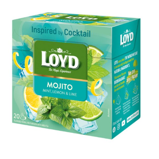 Vaisinė arbata LOYD, mojito skonio, 20 x 1.7g