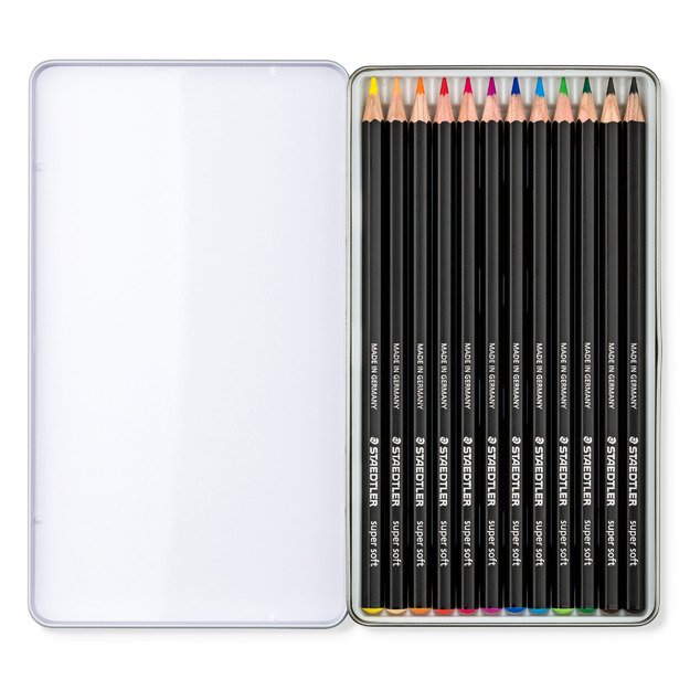Spalvoti pie&scaron;tukai STAEDTLER, itin mink&scaron;ti, 12 vnt. 6