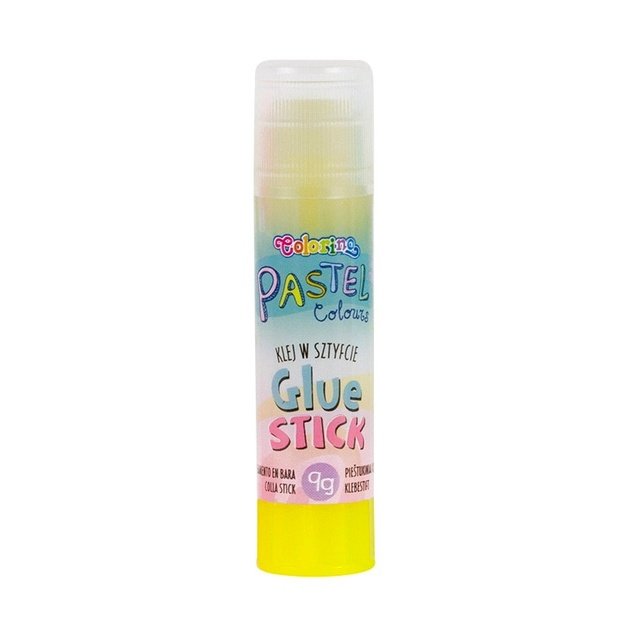 Pie&scaron;tukiniai klijai COLORINO Pastel 9g, skaidrūs, pastelinių spalvų