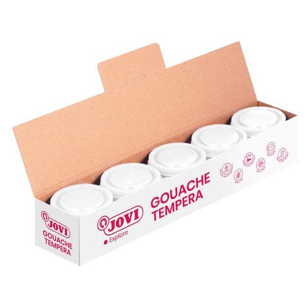 Gua&scaron;as tempera JOVI Scholar, 5vnt. po 35ml, baltos sp.