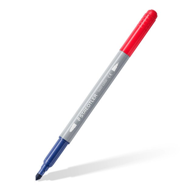Flomasteriai STAEDTLER, dvipusiai, dvispalviai, 10 vnt. 7