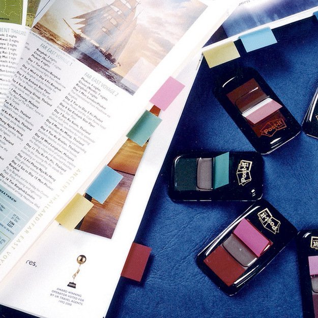 Lipnūs žymekliai Post-it, 25,4 x 43,2 mm, 50 lapelių, geltona 1