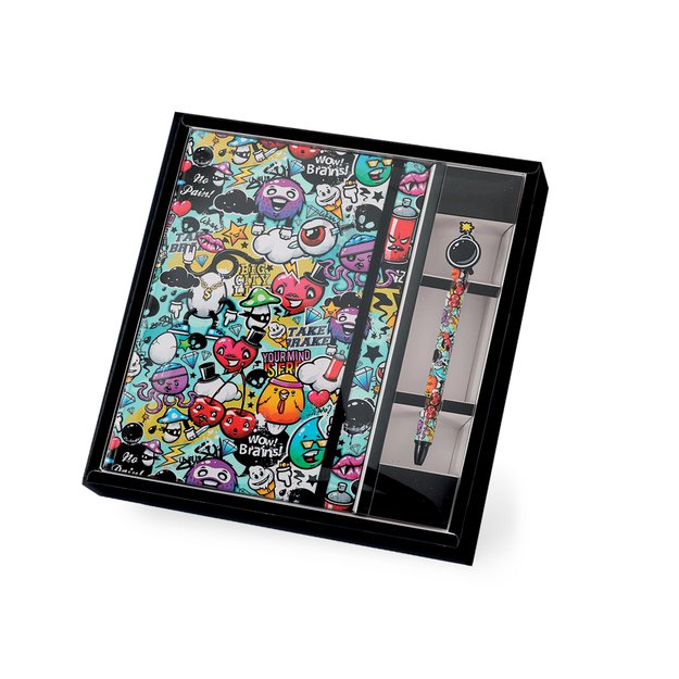 Užra&scaron;ų knygutės ir ra&scaron;iklio rinkinys Itotal Graphitti, A5