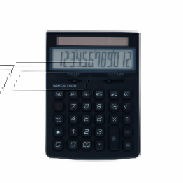 Stalinis skaičiuotuvas MAUL ECO 850, 12 skaitmenų ekranas