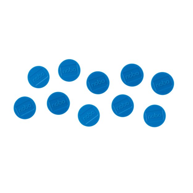 Baltosios lentos magnetai Nobo, 38mm, 10 vnt., mėlynos spalvos 4