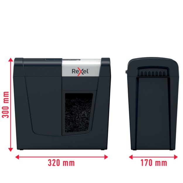 Dokumentų naikiklis Rexel Secure MC3, Whisper-Shred™, P-5, 2x15mm, 10L 3