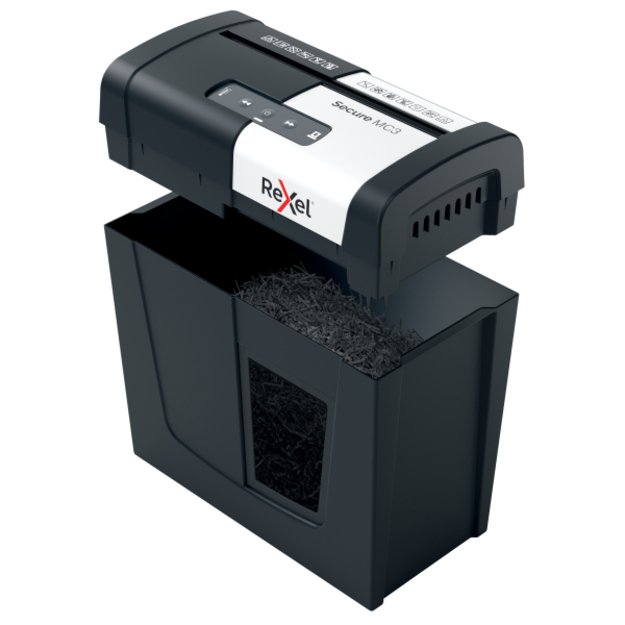 Dokumentų naikiklis Rexel Secure MC3, Whisper-Shred&trade;, P-5, 2x15mm, 10L 2
