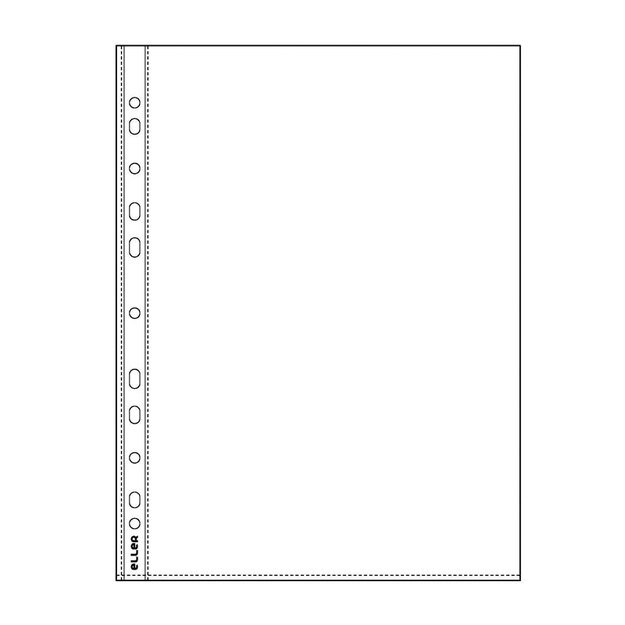 Įmautė dokumentams ELLER, 40 mikr., (pak.-100 vnt.), skaidrios sp.