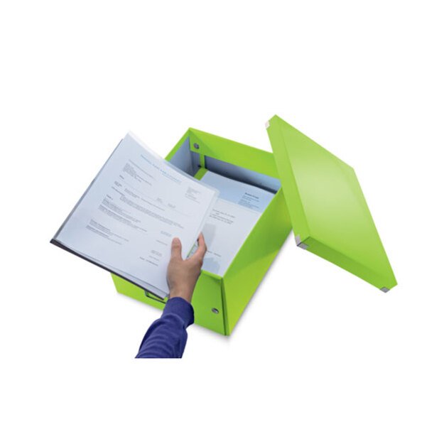 Archyvavimo dėžė LEITZ WOW, sudedama, A4, 200 x 281 x 370 mm, žalia sp. 1