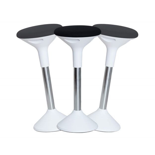 Reguliuojamo aukščio kėdė SUN-FLEX®ACTIVE, 62-71 cm, baltas rėmas, juoda sėdima vieta. 1