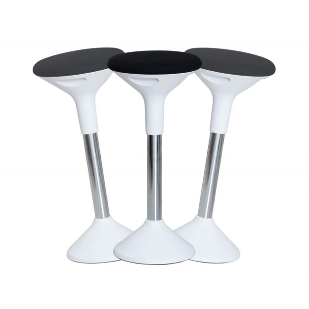 Reguliuojamo auk&scaron;čio kėdė SUN-FLEX&reg;ACTIVE, 62-71 cm, baltas rėmas, juoda sėdima vieta. 4