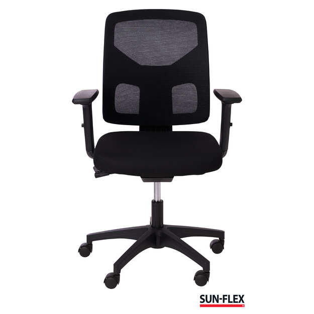 Biuro kėdė SUN-FLEX  OFFICECHAIR su tinkeliu, juoda 1