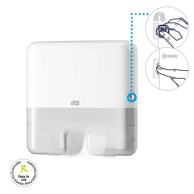 Rankų valymo popieriaus laikiklis TORK 552100 ,H2 Mini 4