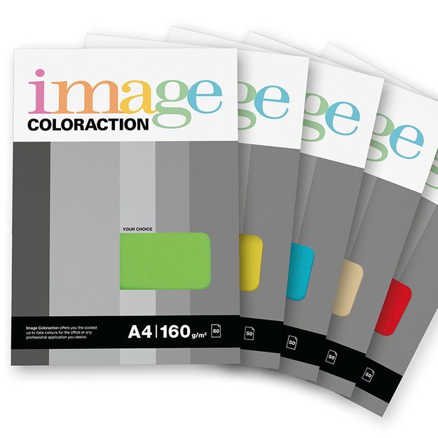 Spalvotas popierius IMAGE COLORACTION, A4, 160 gsm, 50 lapų, SEVILLA / dark yellow