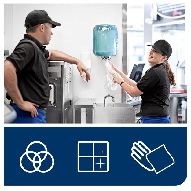 Popieriniai rank&scaron;luosčiai TORK ADVANCED M2,151131, 1sl., 21.5 cm x 275 m, balta sp. 4