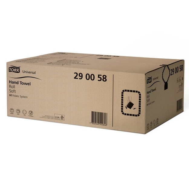 Popieriniai rankšluoščiai TORK UNIVERSAL H1, 290059, 1 sl., 1220 serv., 21 cm x 280 m, balta sp. 1